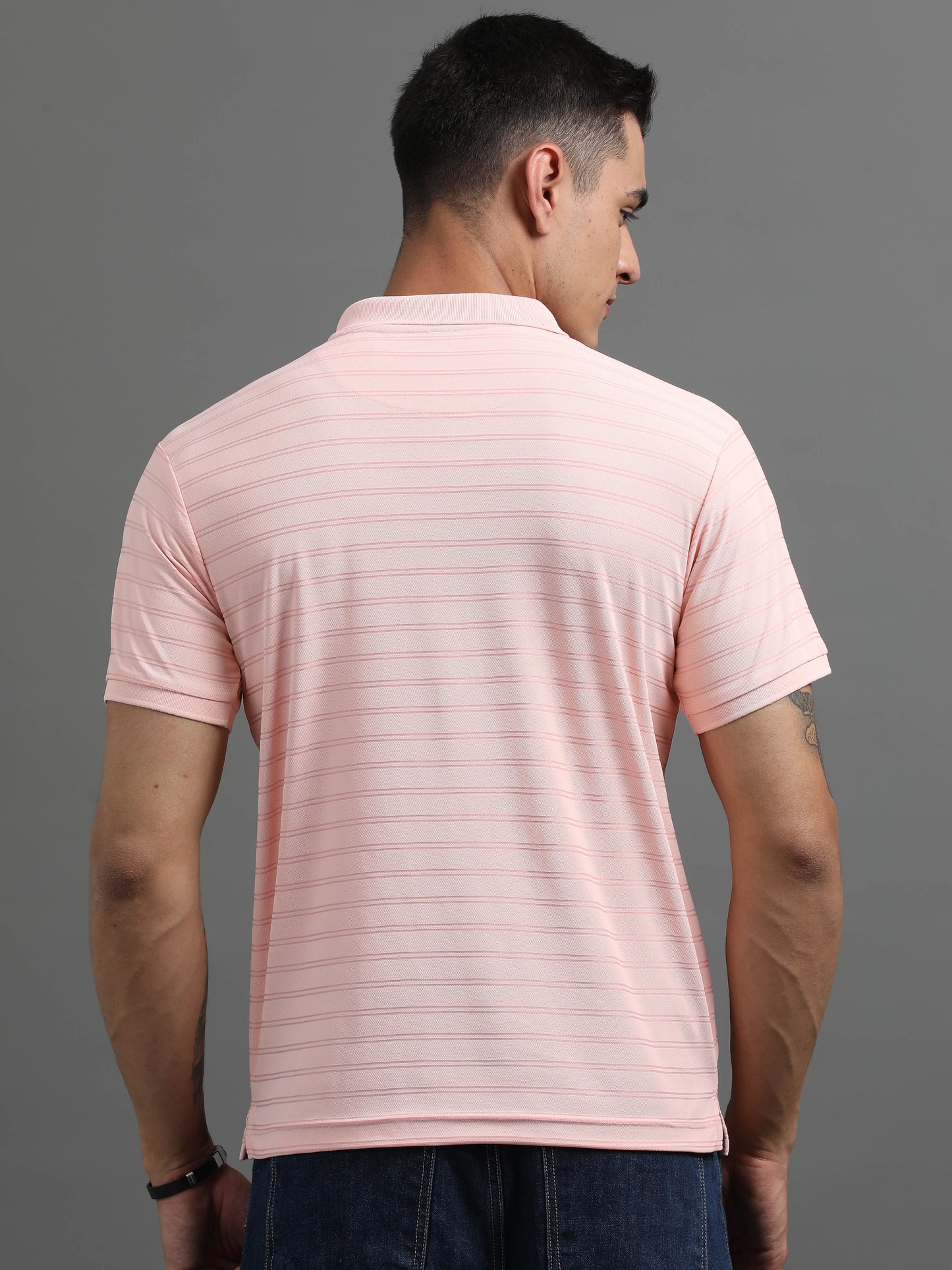 Men's Smart Fit Light Coral Polo T-shirt
