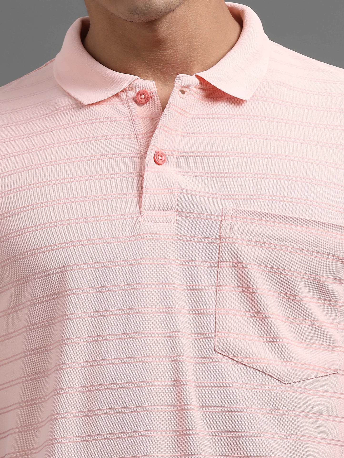 Men's Smart Fit Light Coral Polo T-shirt