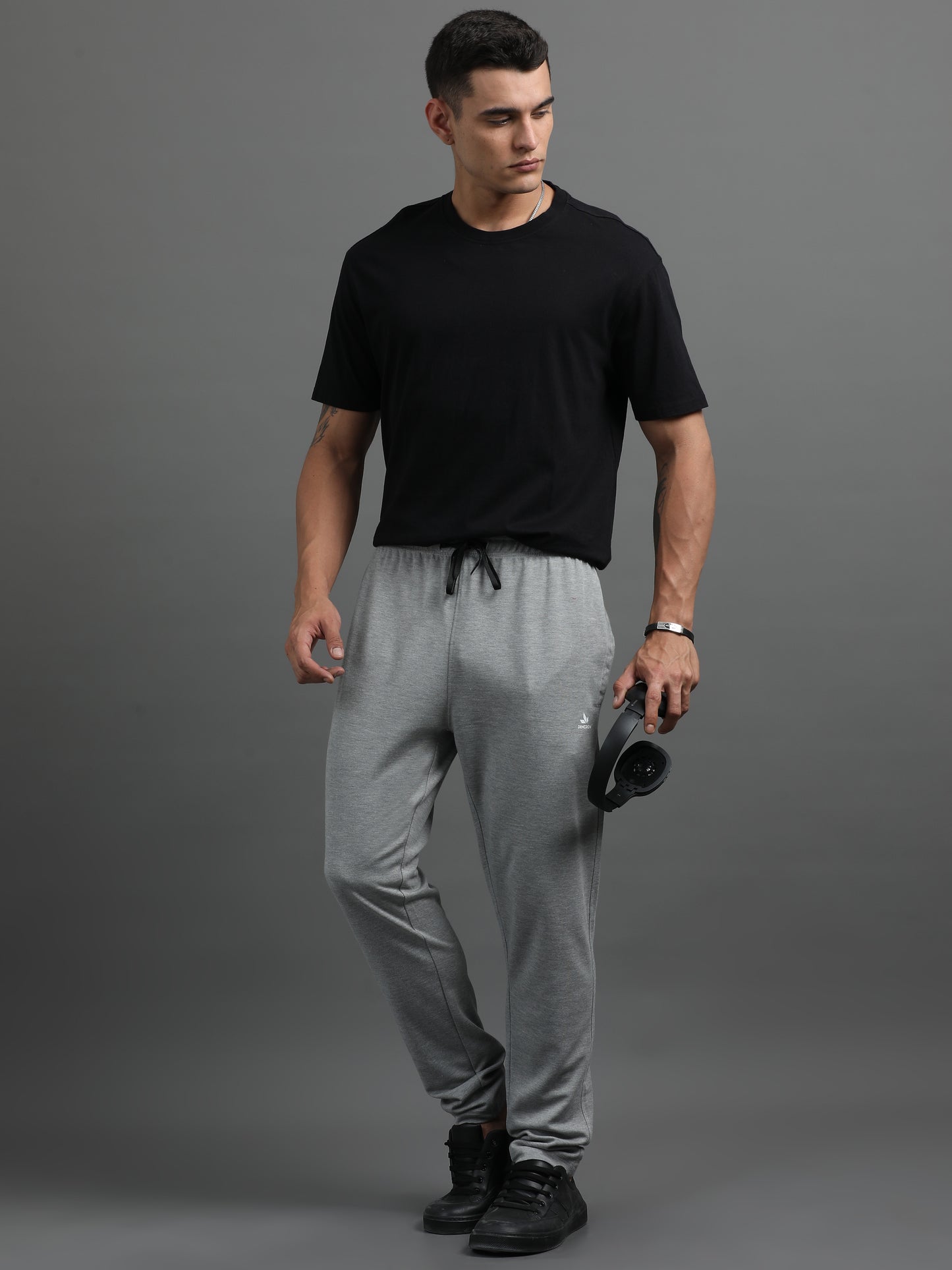 Men's Cotton Rich Cement Grey Track Pants