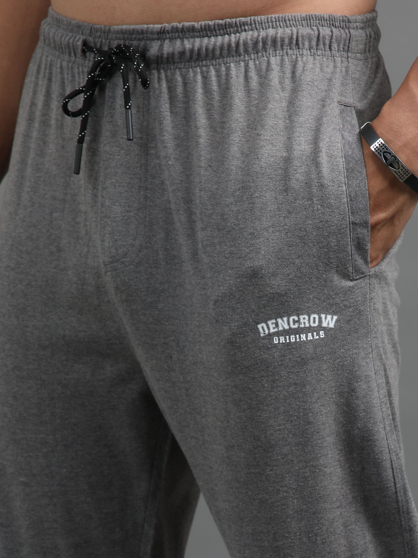 Men's Cotton Rich Stone Grey Track Pants