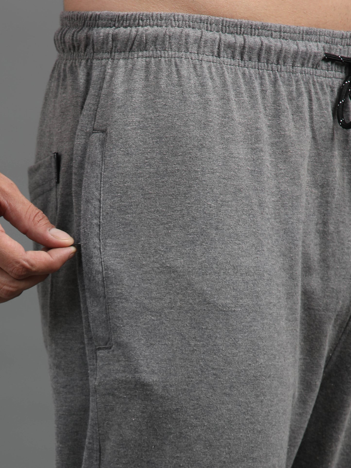 Men's Cotton Rich Stone Grey Track Pants