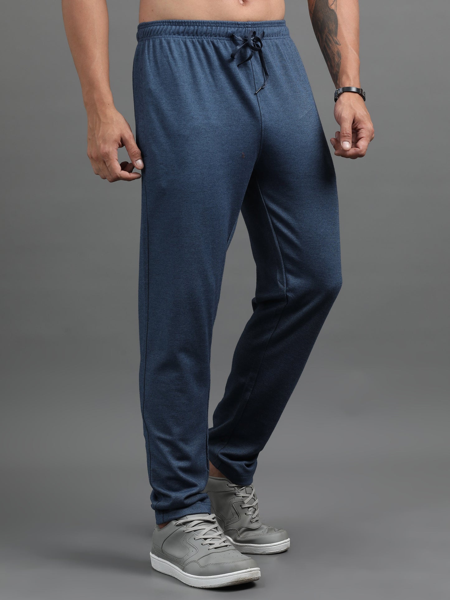 Men's Cotton Rich Navy Track Pants