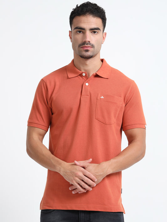 Men's Cotton Coral Polo T-shirt