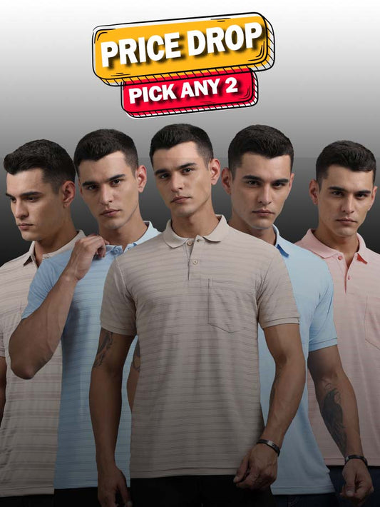 Pick Any 2 - Slim-Fit Polo T-Shirt Combo